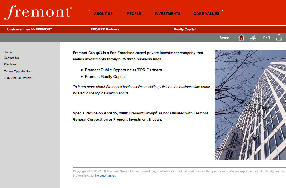 Fremont Group after redesign